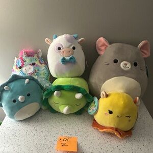 Squishmallow Plush Animal Set lot 2